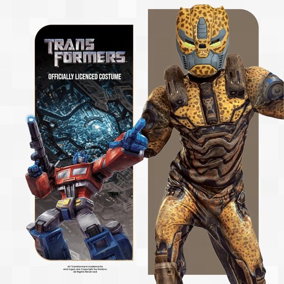 Disguise Cheetor Transformers Halloween Costume Official Transformers Rise Sz L - Picture 1 of 5